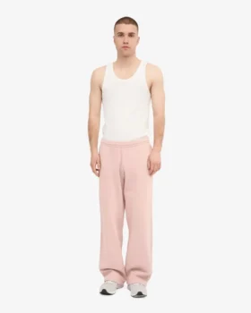 Jogginghose aus Bio-Baumwolle mit geradem Bein – Faded Pink