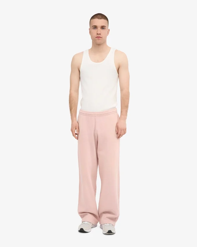 Jogginghose aus Bio-Baumwolle mit geradem Bein – Faded Pink