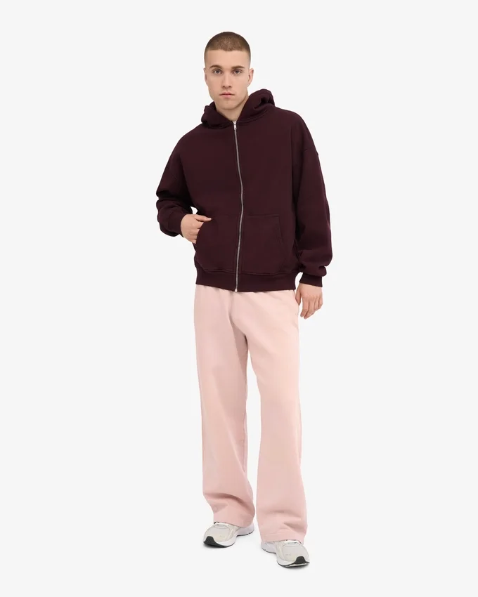 Jogginghose aus Bio-Baumwolle mit geradem Bein – Faded Pink