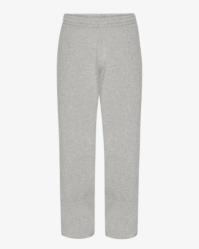 Jogginghose aus Bio-Baumwolle mit geradem Bein – meliertes Grau