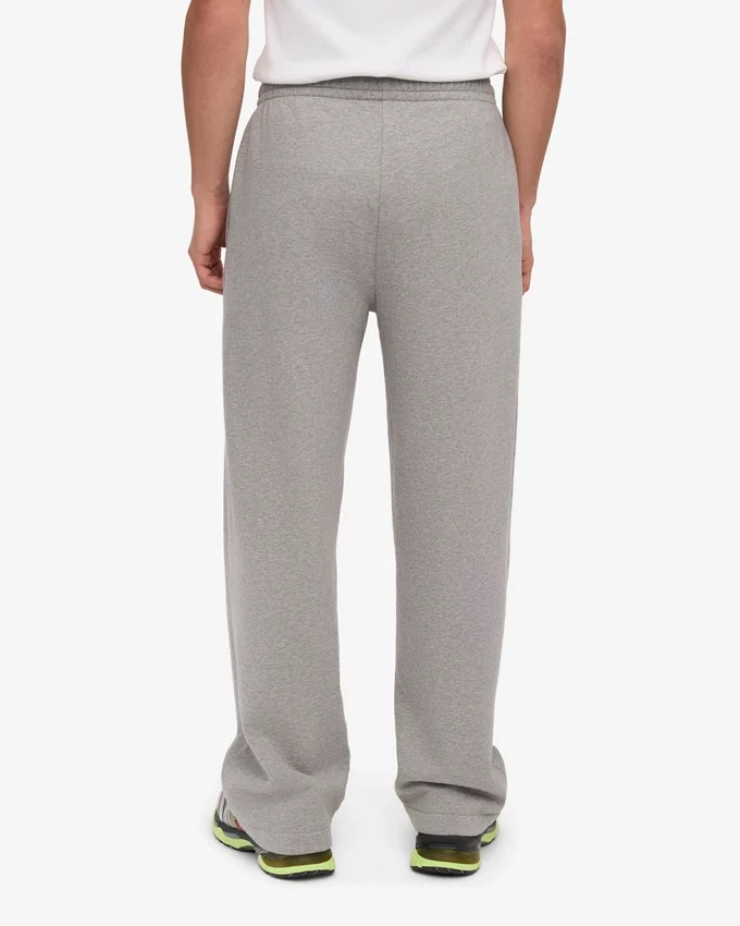 Jogginghose aus Bio-Baumwolle mit geradem Bein – meliertes Grau