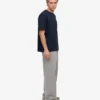 Jogginghose aus Bio-Baumwolle mit geradem Bein – meliertes Grau