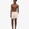 Klassische Badeshorts – Elfenbeinweiß