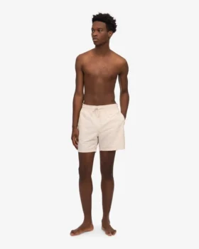 Klassische Badeshorts – Elfenbeinweiß