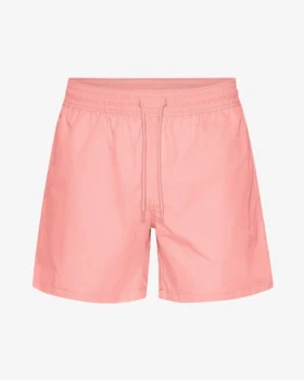 Klassische Badeshorts – Leuchtendes Korallenrot