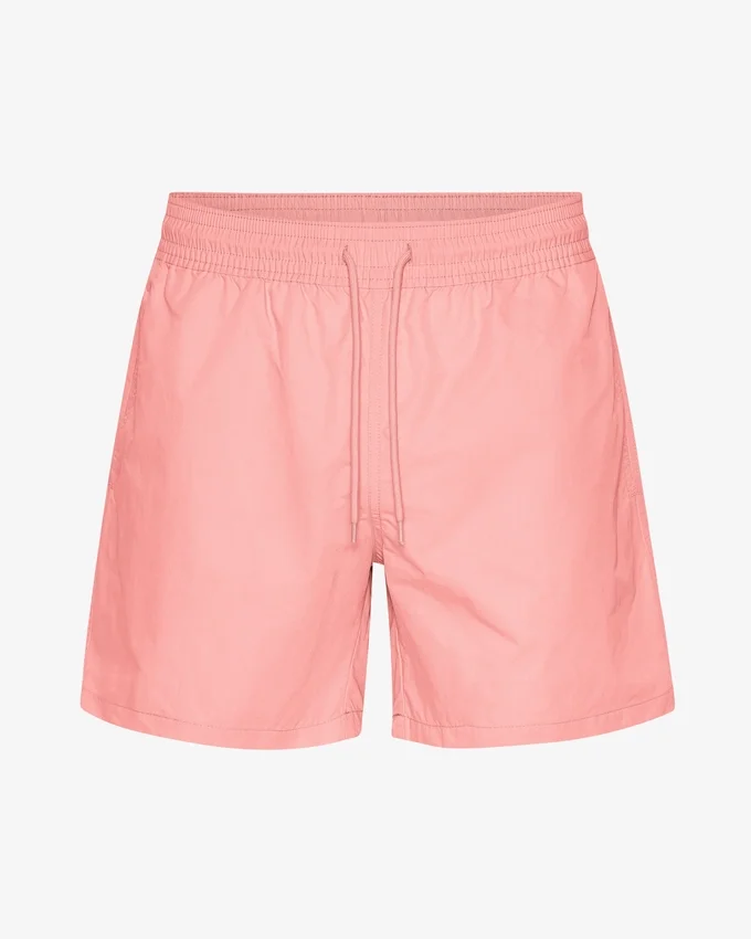 Klassische Badeshorts – Leuchtendes Korallenrot