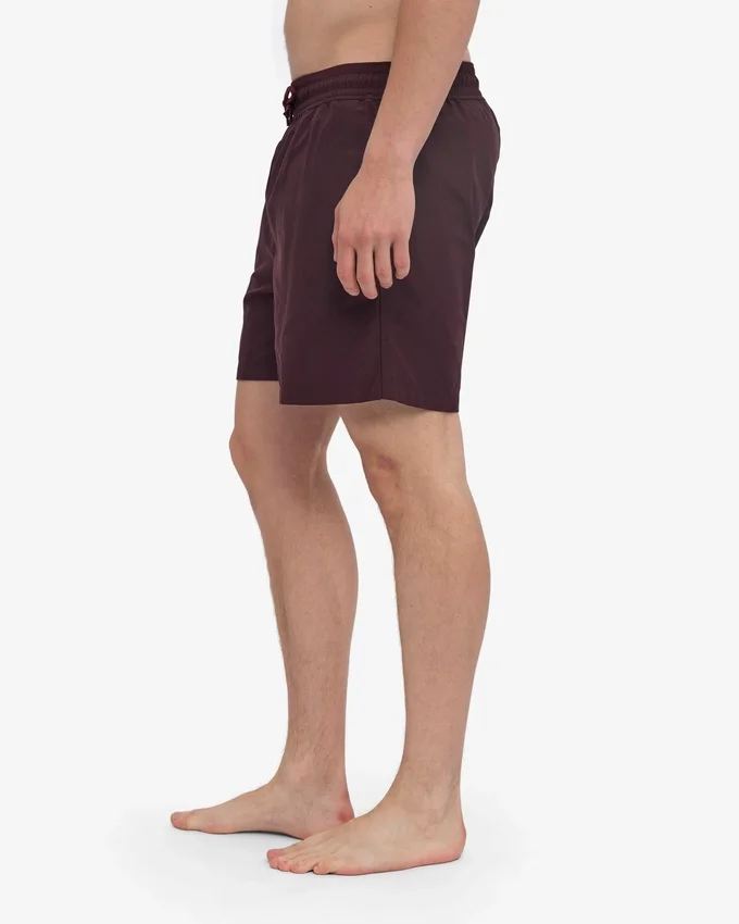 Klassische Badeshorts – Oxblood-Rot