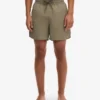 Klassische Badeshorts – Staubiges Oliv