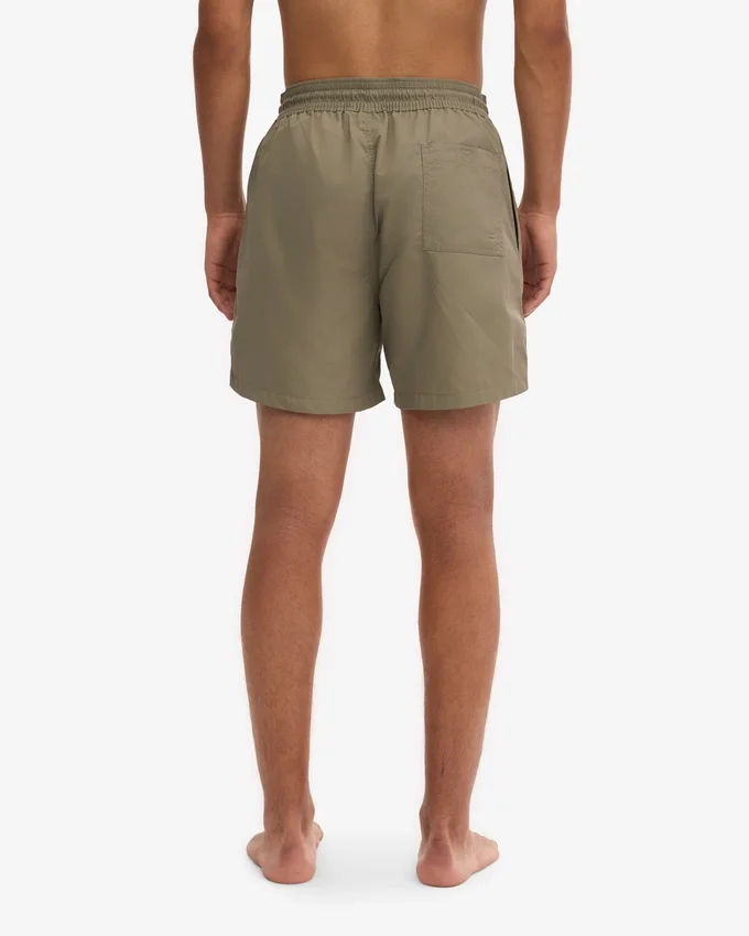 Klassische Badeshorts – Staubiges Oliv