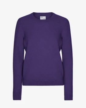 Klassischer Merinowoll-Pullover für Damen – Ultraviolett
