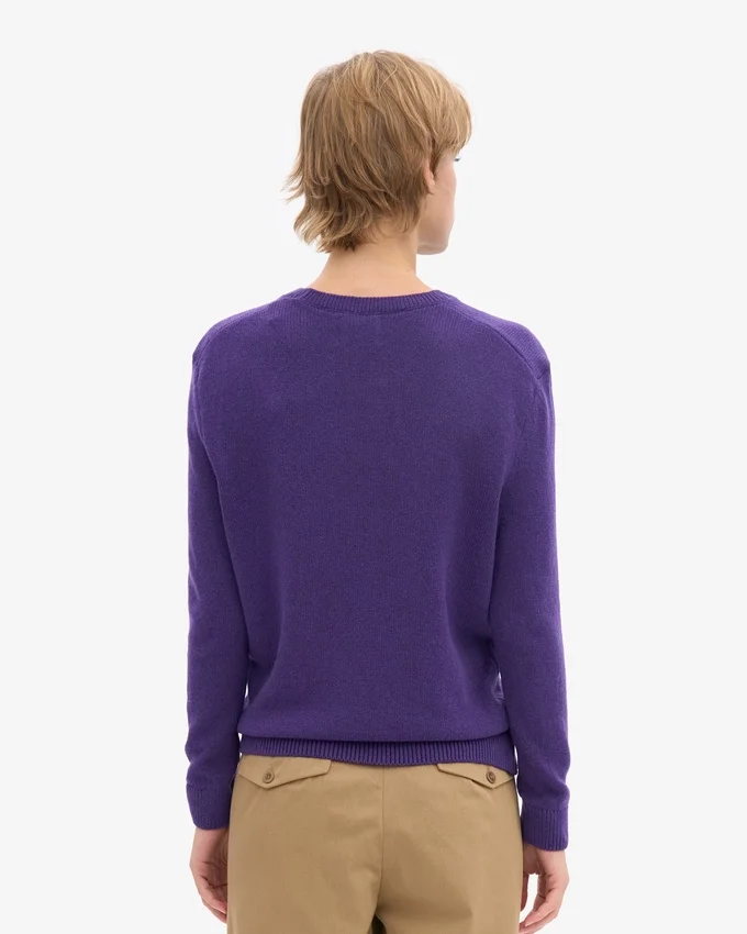 Klassischer Merinowoll-Pullover für Damen – Ultraviolett