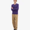 Klassischer Merinowoll-Pullover für Damen – Ultraviolett