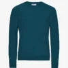 Klassischer Merinowoll-Pullover – Ozeangrün
