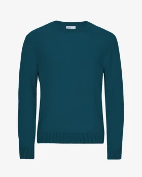 Klassischer Merinowoll-Pullover – Ozeangrün
