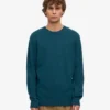 Klassischer Merinowoll-Pullover – Ozeangrün