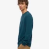Klassischer Merinowoll-Pullover – Ozeangrün