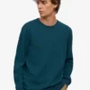 Klassischer Merinowoll-Pullover – Ozeangrün