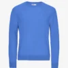 Klassischer Merinowoll-Pullover – Pazifikblau