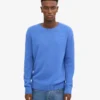 Klassischer Merinowoll-Pullover – Pazifikblau