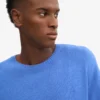 Klassischer Merinowoll-Pullover – Pazifikblau