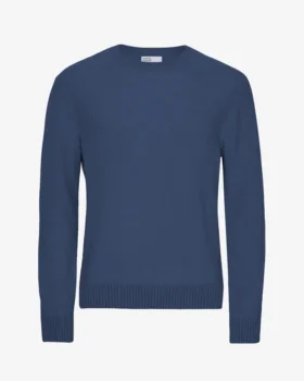 Klassischer Merinowoll-Pullover – Petrolblau
