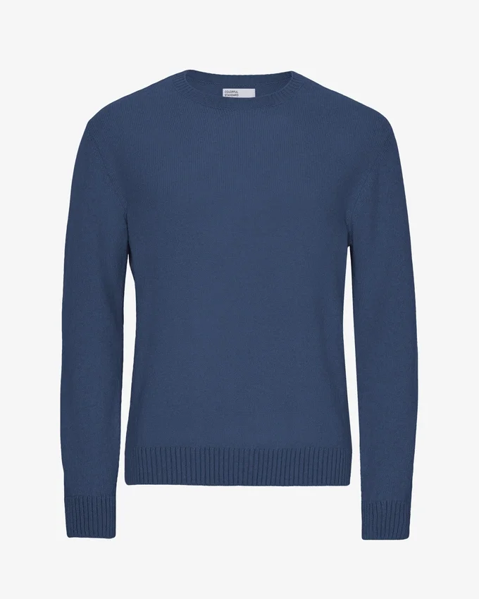 Klassischer Merinowoll-Pullover – Petrolblau