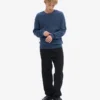 Klassischer Merinowoll-Pullover – Petrolblau