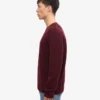Klassischer Rundhalspullover aus Merinowolle – Oxblood-Rot