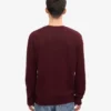 Klassischer Rundhalspullover aus Merinowolle – Oxblood-Rot