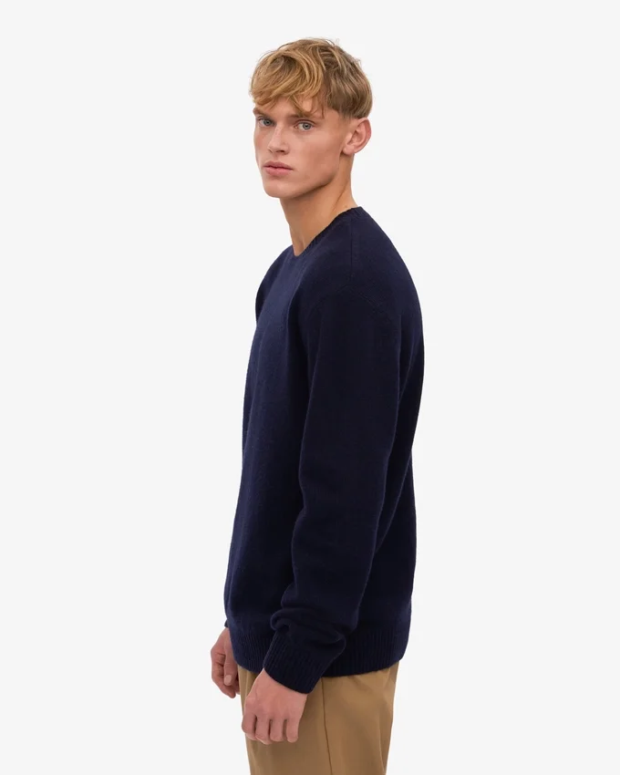 Klassisches Merinowoll-Shirt – Marineblau