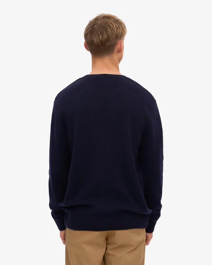 Klassisches Merinowoll-Shirt – Marineblau