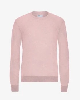 Leichter Rundhalspullover aus Merinowolle – Faded Pink