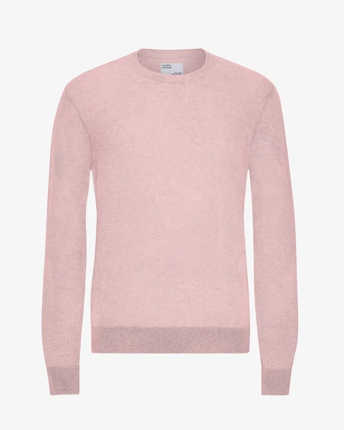 Leichter Rundhalspullover aus Merinowolle – Faded Pink