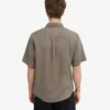 Leinen-Hemd mit kurzen Ärmeln – Dusty Olive