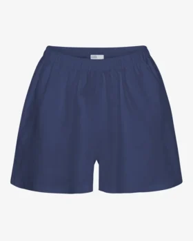 Leinen-Shorts – Petrolblau