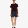 Leinen-Shorts – Petrolblau
