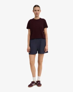 Leinen-Shorts – Petrolblau