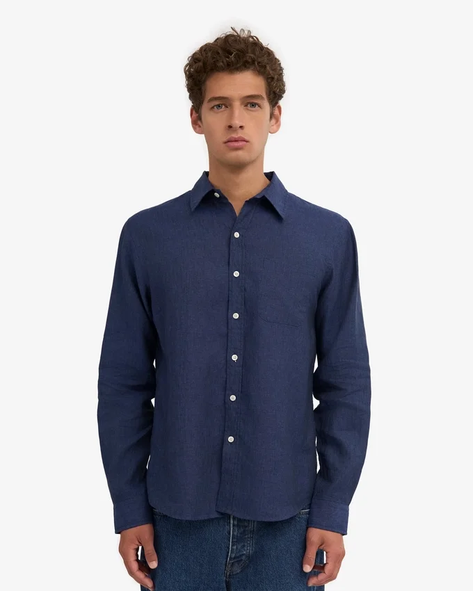 Leinenhemd – Marineblau
