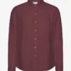 Leinenhemd – Oxblood-Rot