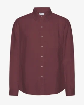 Leinenhemd – Oxblood-Rot
