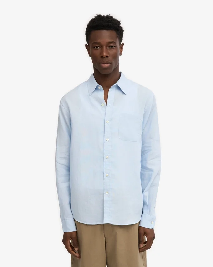 Leinenhemd – Polar Blue