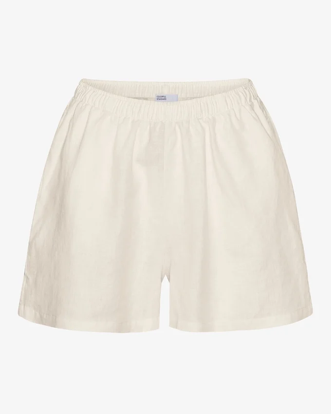 Leinenshorts – Elfenbeinweiß