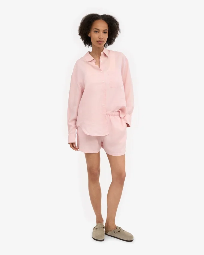 Leinenshorts – Faded Pink