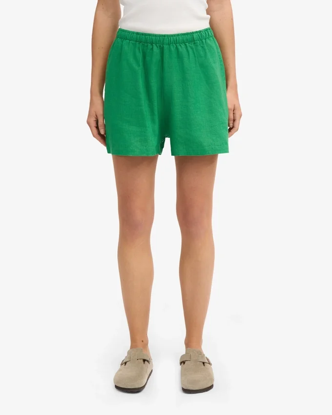 Leinenshorts – Kellygrün