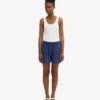 Leinenshorts – Marineblau