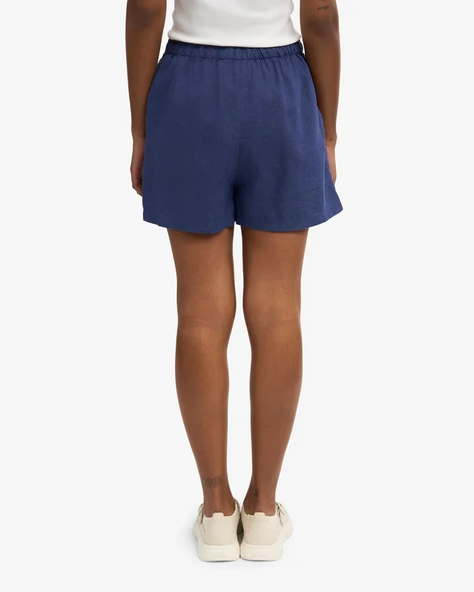 Leinenshorts – Marineblau