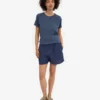 Leinenshorts – Marineblau