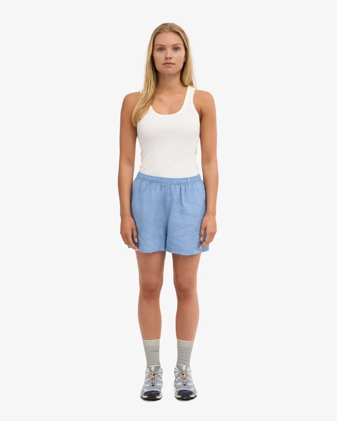 Leinenshorts – Meeresblau