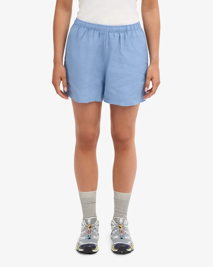 Leinenshorts – Meeresblau