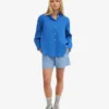 Leinenshorts – Meeresblau